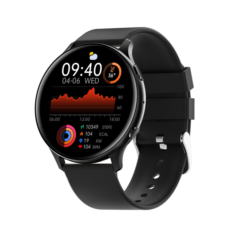 Smartwatch Bluetooth com Chamadas, Frequência Cardíaca, Temperatura Corporal e Assistente de Voz