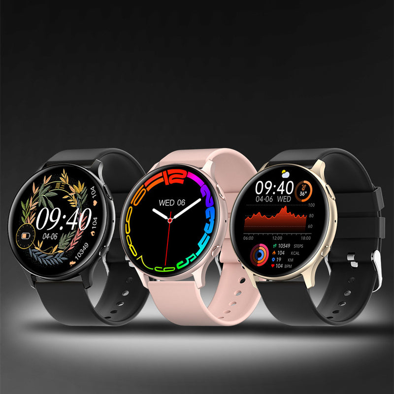 Smartwatch Bluetooth com Chamadas, Frequência Cardíaca, Temperatura Corporal e Assistente de Voz